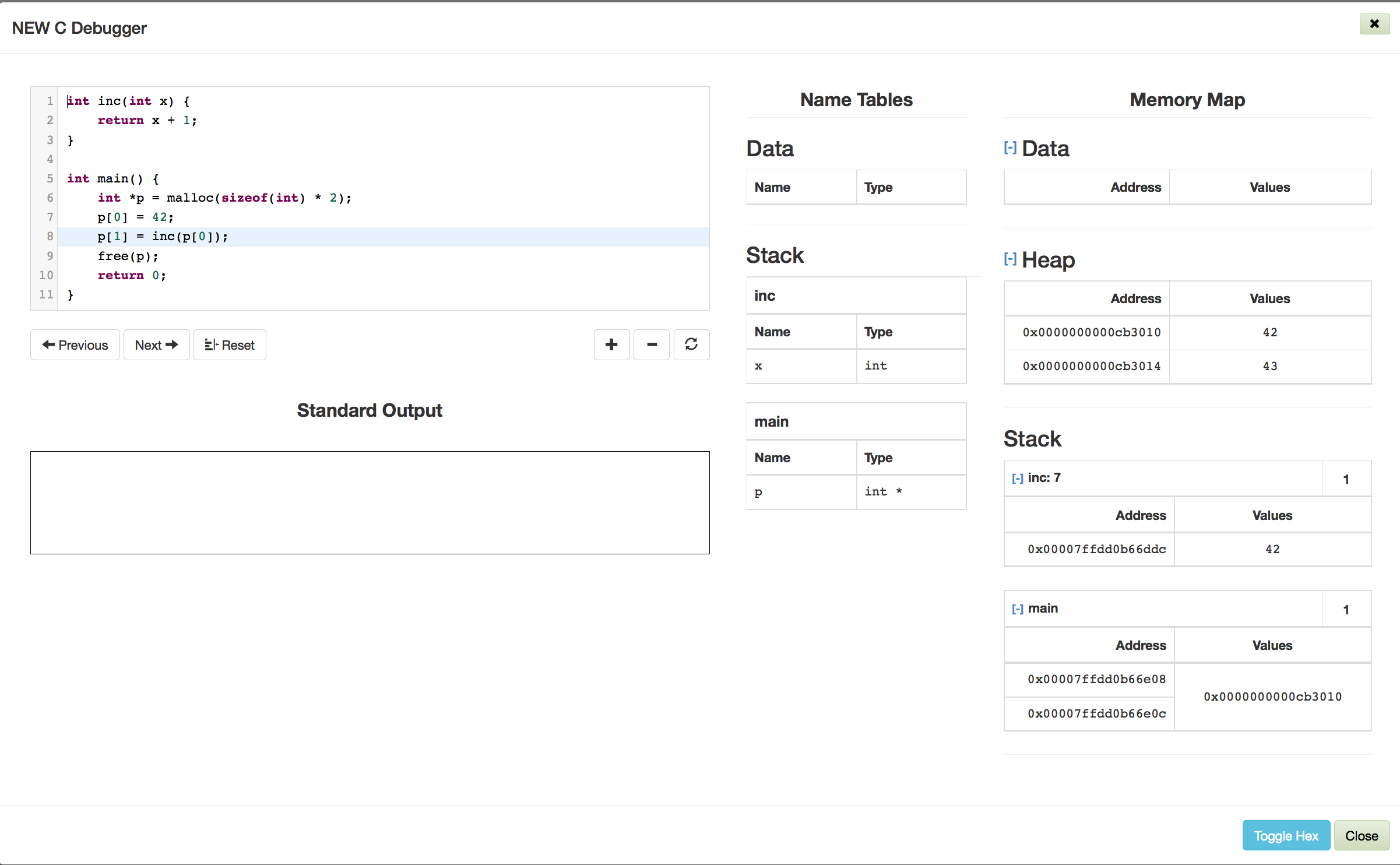 Visualizing a C program